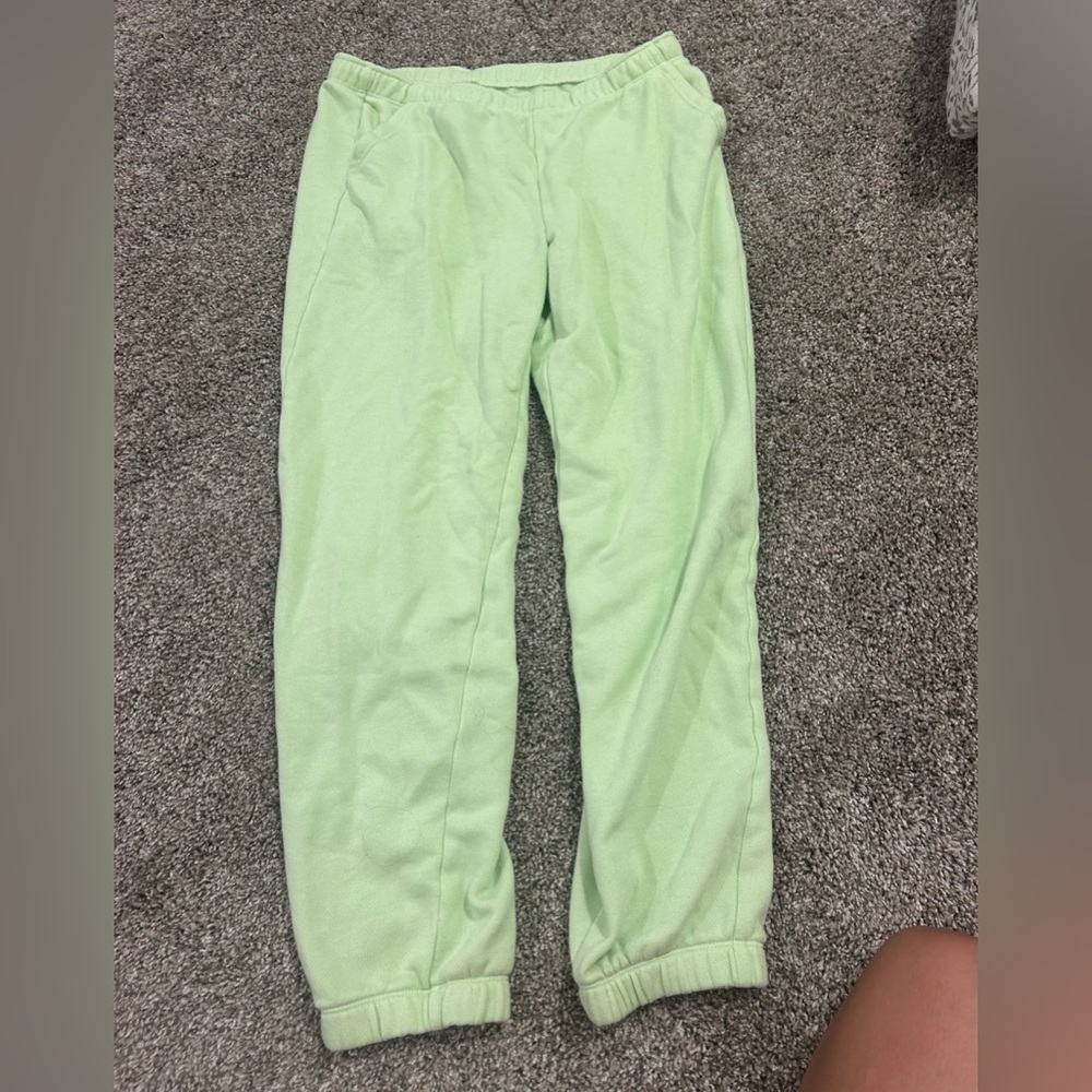 Aerie Green Sweatpants Relaxed Fit Joggers